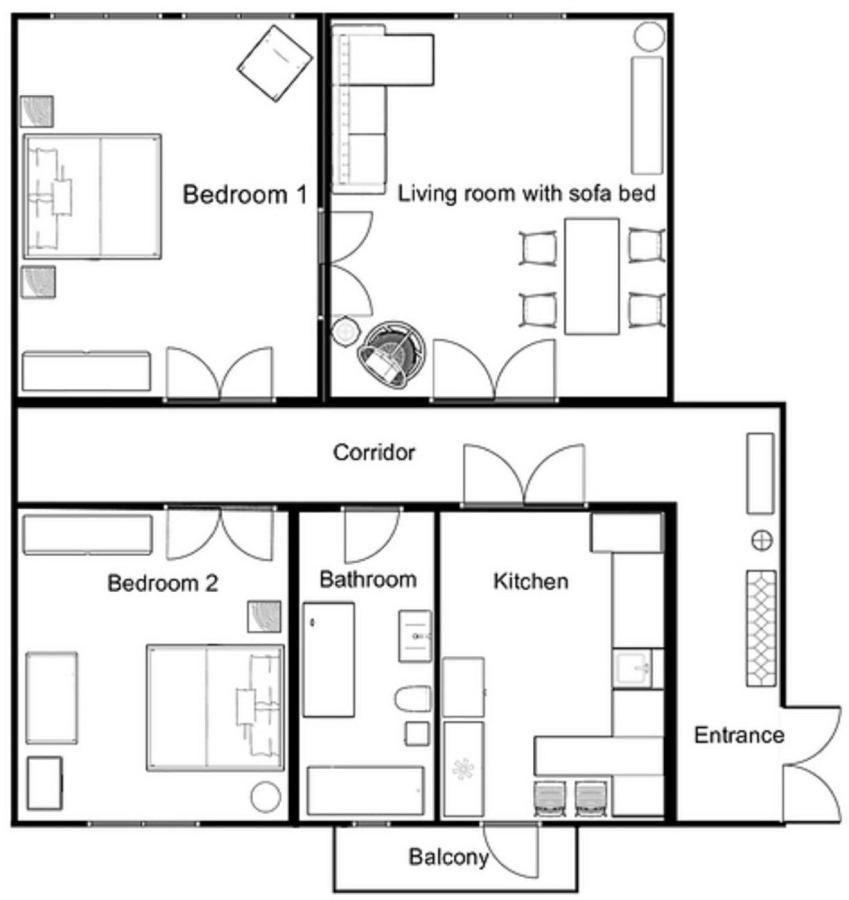 Designer Apartment 110M2 With King Size Beds & Equipped Kitchen Krakau Buitenkant foto